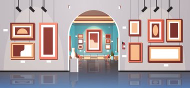Modern Sanat Galerisi Müzesi iç yaratıcı çağdaş resim sergisi sanat veya sergiler düz yatay