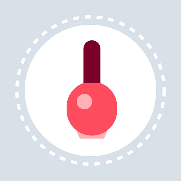 Femmes rose bouteille de vernis à ongles shopping icône magasin de mode logo plat — Image vectorielle
