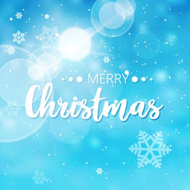 mutlu yeni yıl tatilleri kutlama şablon ışıltılı kar taneleri poster mavi arka plan düz görüntü mutlu Noeller tasarım dilek yazı tebrik kartı