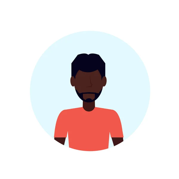 Hombre afroamericano avatar aislado sin rostro personaje de dibujos animados masculinos retrato plano — Vector de stock
