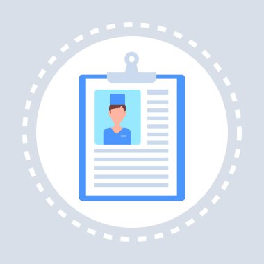 Erkek Doktor tıbbi personel özgeçmiş simgesi sağlık hizmeti logo tıp ve sağlık sembol kavramı düz