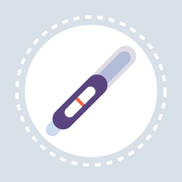 Icona del test di gravidanza assistenza sanitaria logo medicina e simbolo di salute non incinta concetto piatto — Vettoriale Stock