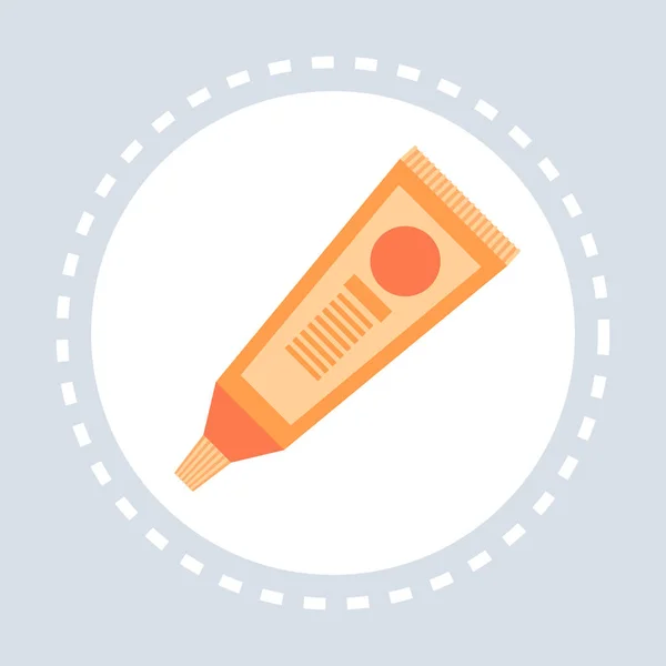 Unguento crema tubo icona assistenza sanitaria logo medicina e salute simbolo concetto piatto — Vettoriale Stock