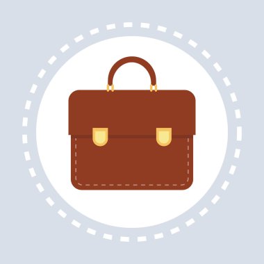 Office çanta çanta simgesi iş kavramı düz