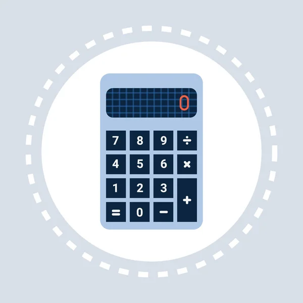 Calcolatrice icona dispositivo di contabilità finanziaria concetto piatto — Vettoriale Stock