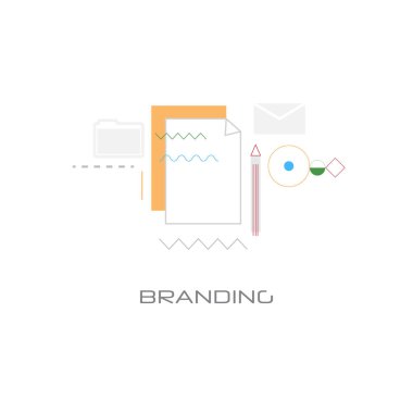 Yeni başlangıç iş proje geliştirme izole kavramı çizgi stili marka