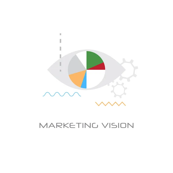 Idea de negocio exitosa marketing visión concepto línea estilo aislado — Vector de stock