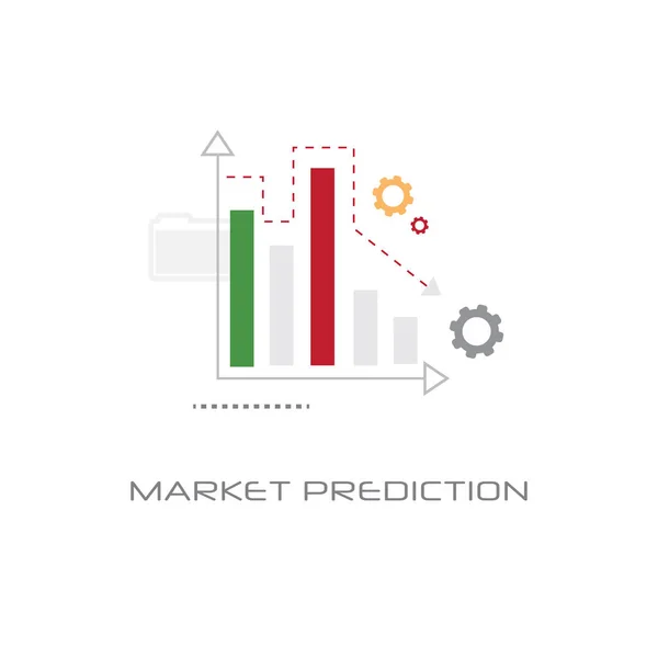 Анализ маркетинговых графиков Анализ бизнес-стратегии Предсказание рынка концептуальная линия стиль изолирован — стоковый вектор