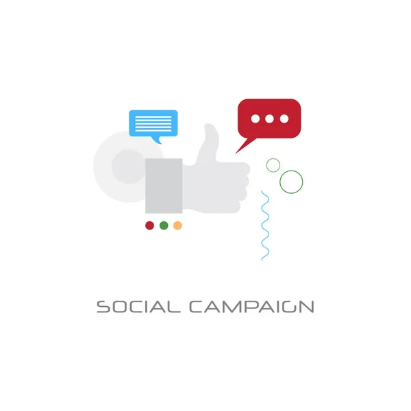 Estrategia Negocio Exitosa Campaña Social Concepto Línea Estilo Vector Aislado — Archivo Imágenes Vectoriales