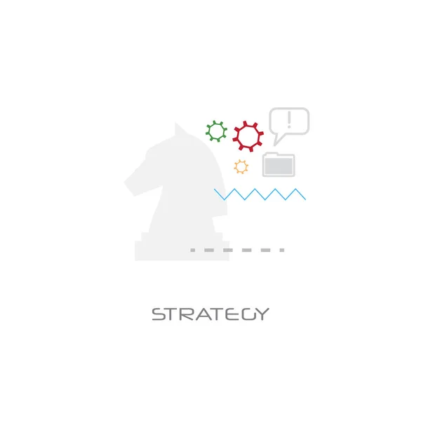 Planejamento tática corporativa estratégia de negócios conceito linha estilo isolado — Vetor de Stock