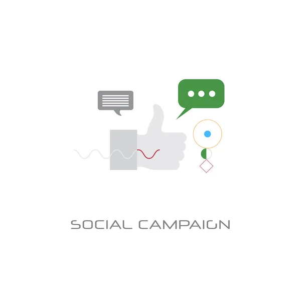 Estrategia empresarial exitosa planificación campaña social concepto línea estilo aislado — Archivo Imágenes Vectoriales