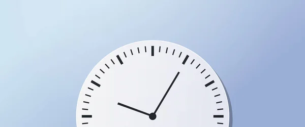 Time management termijn zakelijke timing concept cirkel klok pictogram horizontale banner — Stockvector