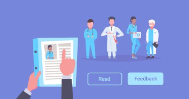 İK Yöneticisi el grup tıbbi meslek seçmek için boş iş pozisyon işe alım kavramı düz yatay aday hastane çalışanları cv özgeçmiş bir kadın doktor idare