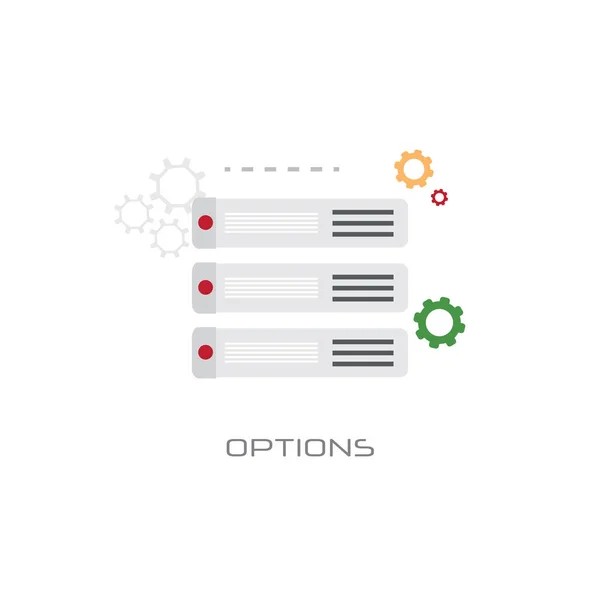 Soporte técnico opciones de ideas y configuraciones concepto de línea de servicio al cliente estilo fondo blanco — Vector de stock