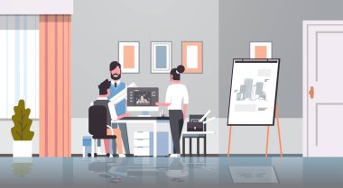 takım mimar mühendis Blueprint Kentsel İnşaat çizim tasarım proje kavramı ofis ressam studio iç yatay tam uzunlukta yatay kaydırma bilgisayarda planı