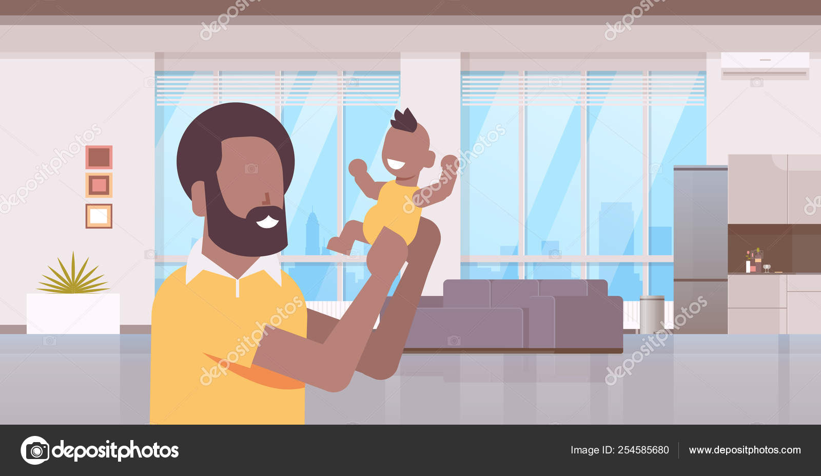 Feliz Padre Sosteniendo Recien Nacido Hijo Hombre Criando A Su Pequeno Bebe Africano Americano Familia Paternidad Concepto Moderno Salon Interior Dibujos Animados Caracter Retrato Horizontal Plano Vector De Stock C Mast3r Feliz Padre Sosteniendo Recien Nacido Hijo Hombre Criando A Su Pequeno Bebe Africano Americano Familia Paternidad Concepto Moderno Salon Interior Dibujos Animados Caracter Retrato Horizontal Plano Vector De Stock C Mast3r