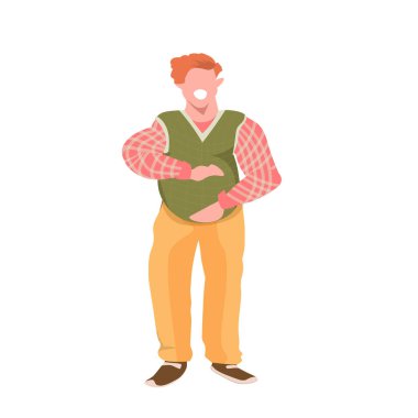 adam beyaz dokunmak erkek düz gülümseyen çocuk karakter karikatür kavramı obezite yağ orta boy