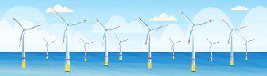 arka plan düz deniz manzarası enerji istasyon kavramı kaynak su temiz yatay yenilenebilir
