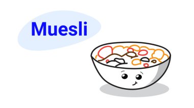 El şeker gülümsemek gülümseyen karakter karikatür kase kavramı komik çizgi mutlu sağlıklı stil yemek yatay yiyecek yüz çizilmiş