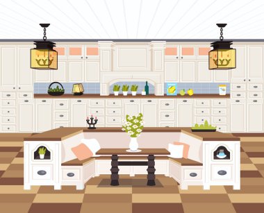 çağdaş mutfak iç boş hiçbir kişi ev yemek odası modern daire tasarımı düz