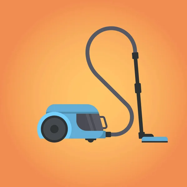 Electric vacuum cleaner icon household equipment home appliances concept flat — Stock Vector