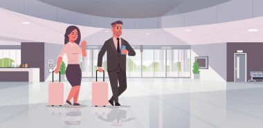 adam Resepsiyon ayakta Bagaj daire iç iş Kadın Iç salon otel yatay çift çağdaş