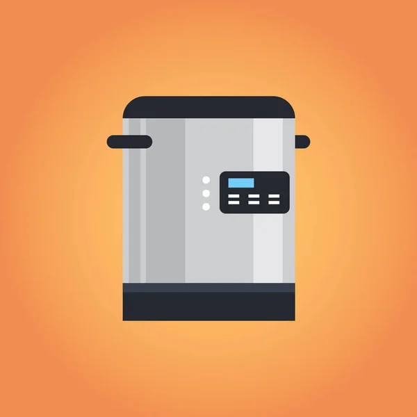 Elettrico automatico multi fornello icona attrezzature da cucina elettrodomestici concetto piatto — Vettoriale Stock