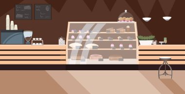 modern kafe boş hiçbir kişi restoran dükkan penceresi kafeterya iç düz yatay