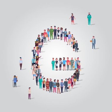 büyük insanlar kalabalık toplama şekil mektubu G farklı işgal çalışanları grup ayakta birlikte Ingilizce alfabe kavramı tam uzunluğu