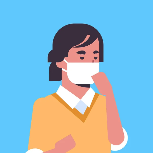 Yüz maskesi giyen adam çevresel endüstriyel sis tozu toksik hava kirliliği ve virüs koruma kavramı erkek çizgi film karakter portre düz — Stok Vektör