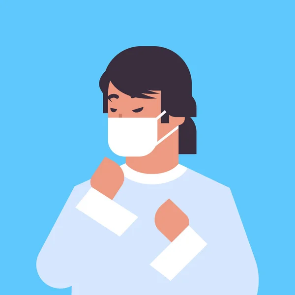 Man dragen gezichtsmasker milieu-industriële smog stof giftige luchtvervuiling en virusbescherming concept mannelijke cartoon karakter portret plat — Stockvector