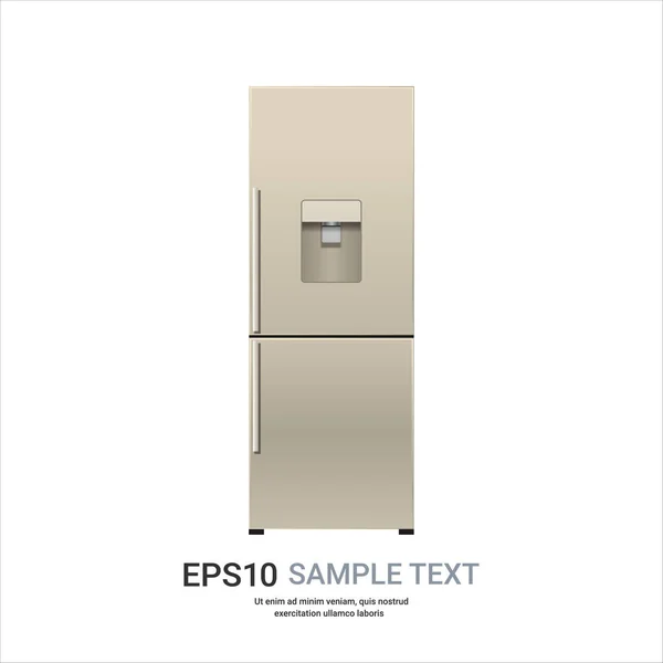 Kühlschrank mit doppelter Tür Kühlschrank mit Gefrierfach moderne Küche Haushaltsgeräte-Konzept isoliert — Stockvektor
