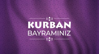 Kurban Bayramı Mübarek Bayram Bayrağı Kurban Bayramin afiş kartı