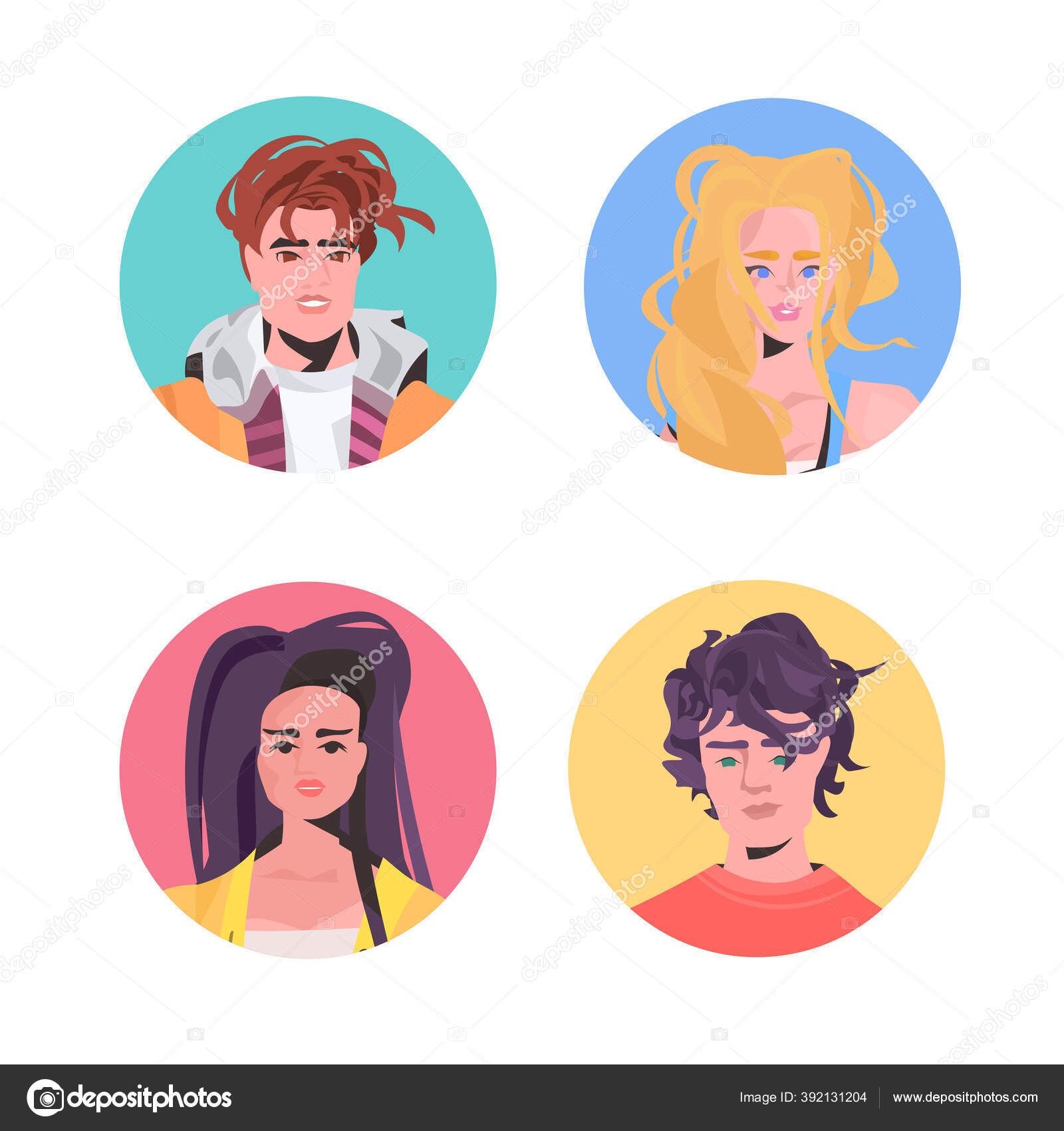 Perfil Ícone Feminino Emoção Avatar, Mulher Desenhos Animados