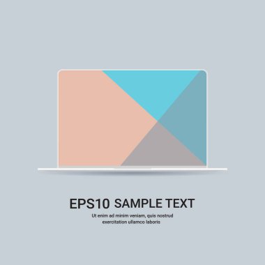 Renkli ekran gerçekçiliği olan modern dizüstü bilgisayar aygıtları ve aygıtlar konsepti boşluk kopyala