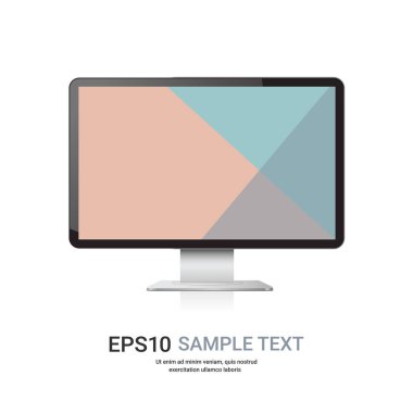modern bilgisayar monitörü renkli ekran gerçekçi modelleme aygıtları ve aygıtlar konsepti kopyalama alanı