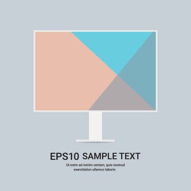 modern bilgisayar monitörü renkli ekran gerçekçi modelleme aygıtları ve aygıtlar konsepti kopyalama alanı