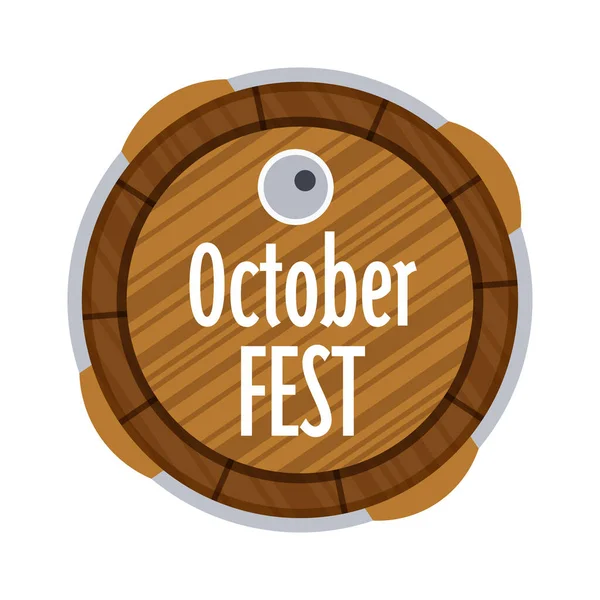 Festival de cerveja Oktoberfest festa celebração conceito lettering cartão ou panfleto — Vetor de Stock