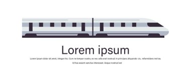 yüksek hız tren ikonu demiryolu ürün nakliye ekspres dağıtım servis kavramı yatay izole