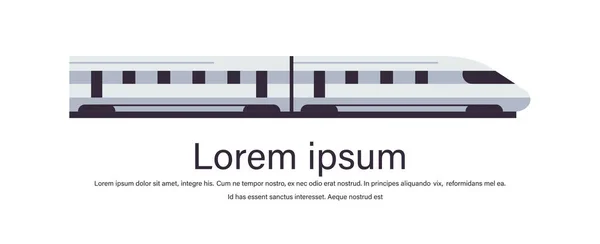 Hogesnelheidstrein pictogram spoorweg product goederen scheepvaart express levering service concept horizontaal geïsoleerd — Stockvector