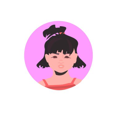 kız yüz avatar küçük çocuk kadın çizgi film karakteri portresi