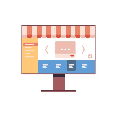 İnternet uygulamasında çevrimiçi alışveriş internet sektörü e-ticaret dijital pazarlama kavramı