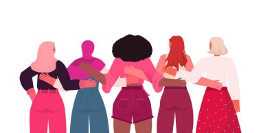 Irkçı kızların bir arada durması kadın güçlendirme hareketi kadınların güç kavramı