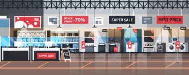 Boş insan yok elektronik pazarı kara cuma büyük indirim indirimi alışveriş konsepti