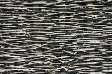 Hava patine ile çok yoğun ahşap sepet kamışı