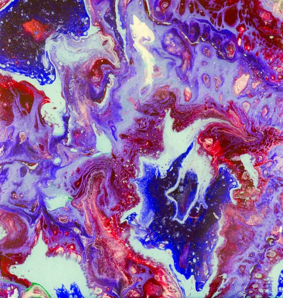 Wild Purple Acrylic Pour Painting — Stock Photo, Image