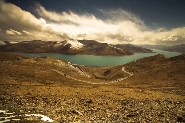 Road Winding Mountain Tibet China — Stock Photo, Image