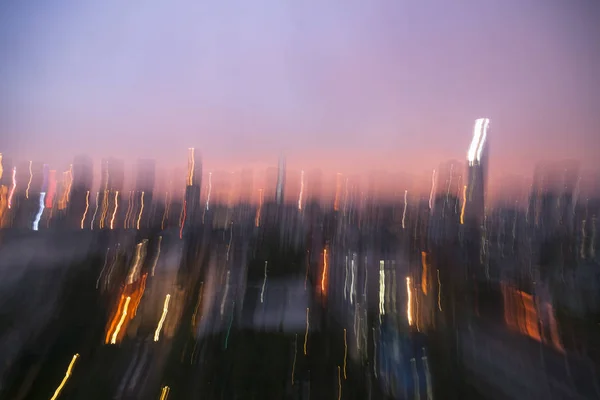 Vista Defocus Della Notte Della Città — Foto Stock