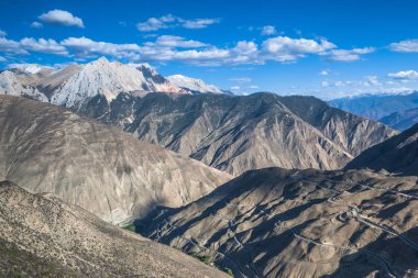 dağ sırtı, manzara tibet Çin.