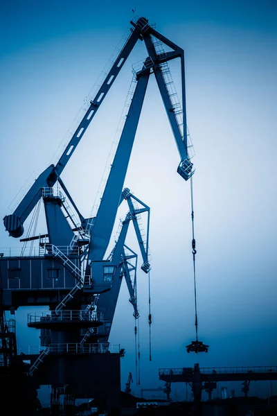 Kraan Van Harbor Zonsondergang — Stockfoto